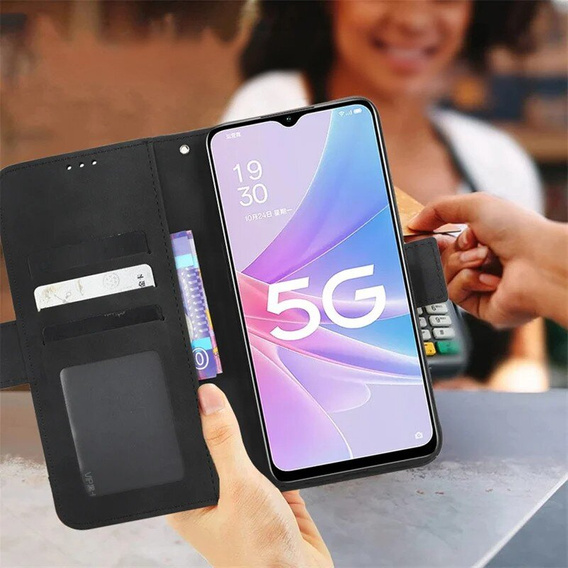 Футляр з клапаном для Oppo Reno 11F 5G, Card Slot, чорний