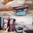 Чохол CASEME для Samsung Galaxy Z Fold6 5G, RFID Leather Wallet з плечовим ременем, червоний