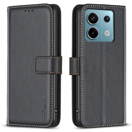 Чохол-сумка для Xiaomi Redmi Note 13 Pro 4G / Xiaomi Redmi Note 14S / Xiaomi Poco M6 Pro 4G, BINFEN Wallet, чорний