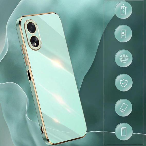 Чехол для Oppo A38 4G / Oppo A18 4G, Glamour CamShield, мятный