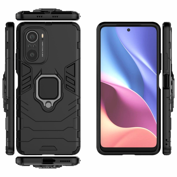Чoхол до Xiaomi Mi 11i / POCO F3, Kickstand Ring, чорний