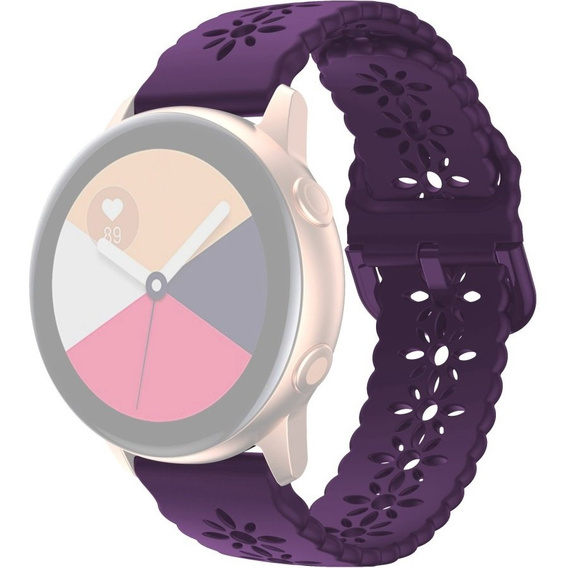Силиконовый ремешок 22mm Soft Hollowed-out, Dark Purple