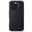 Чохол для iPhone 16 Pro, броньований Nillkin, Carbon Fiber, для Magsafe, чорний