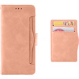 Футляр з клапаном для Xiaomi Poco F6, Card Slot, рожевий