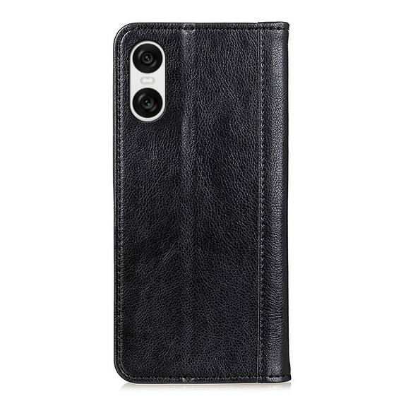 Флип-кейс для Sony Xperia 10 VI, Split Leather, чёрный