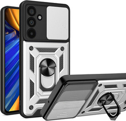 Чехол NOX Camera Slide Samsung Galaxy M55 5G, CamShield Slide, серебряный