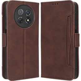 Откидной чехол для Huawei Nova Y91 4G, Card Slot, коричневый
