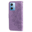 Откидной чехол для Xiaomi Redmi Note 12 5G / POCO X5 5G, Mandala Flower, фиолетовый