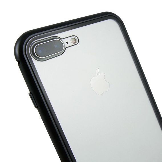 Магнитный задний стеклянный чехол для iPhone 7 Plus / 8 Plus - Black