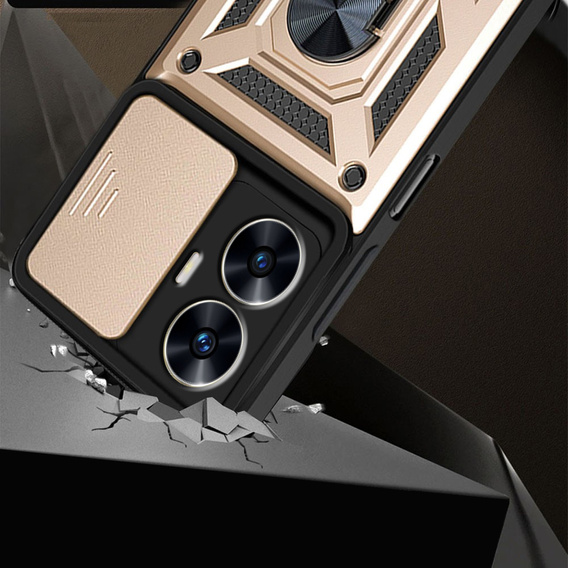 Чехол NOX Camera Slide Realme C55, CamShield Slide, золото