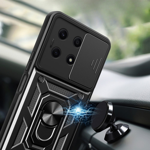Чехол NOX Camera Slide Honor X8a 4G, CamShield Slide, чёрный