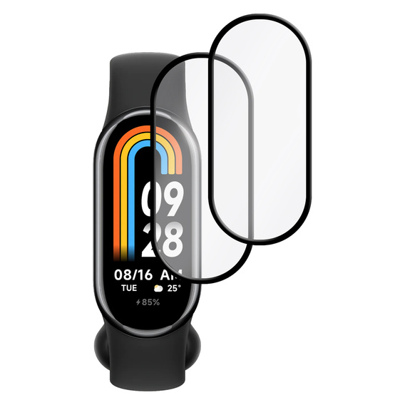 2x Гібридне скло ERBORD для Xiaomi Smart Band 10 / 9 / 8