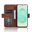 Футляр з клапаном для Samsung Galaxy S25 Edge, Card Slot, коричневий