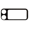 Защитное стекло на камеру до Galaxy Z Flip3 5G, Black