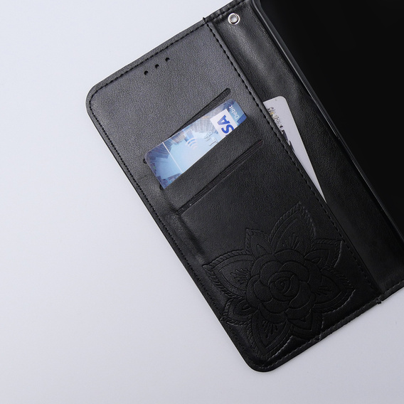 Откидной чехол для Xiaomi 13T / 13T Pro, Butterfly, чёрный