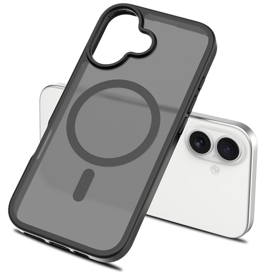 Матовий чохол для iPhone 17, для MagSafe, напівпрозорий чорний