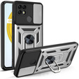 Чехол NOX Camera Slide Realme C21, CamShield Slide, серебро