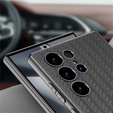 Чoхол до Samsung Galaxy S24 Ultra, GKK Woven Leather, сірий