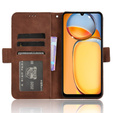 Откидной чехол для Xiaomi Redmi 13C / Poco C65, Card Slot, коричневый