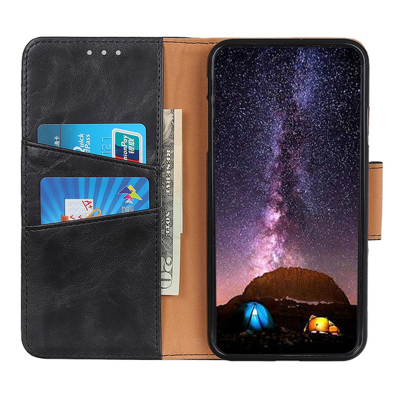 Чохол-книжка для OnePlus Nord 2 5G, Split Leather Wallet, чорний