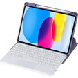 Чехол клавиатура для iPad 11" 2025 A16 (11 gen.) / iPad 10.9" 2022 (10 gen.), Rotary 360° Leather, фиолетовый
