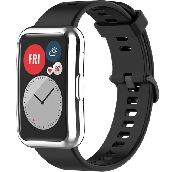 Чехол 2в1 с защитой экрана для часов Huawei Watch Fit, Silver