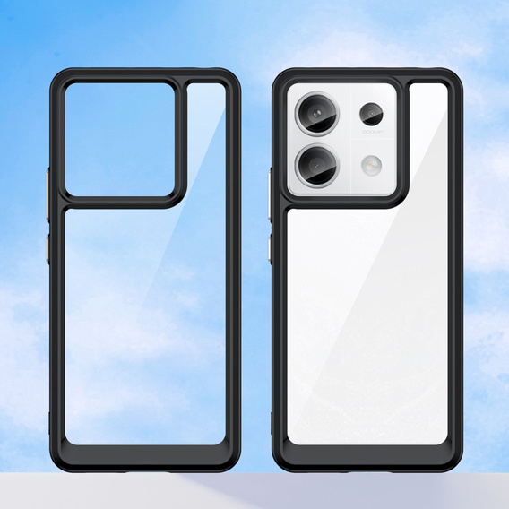 Чехол до Xiaomi Redmi Note 13 Pro 5G, Fusion Hybrid, прозрачный / черный