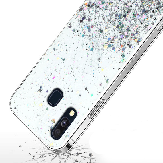 Чoхол до Samsung Galaxy A40, Glittery, прозорий