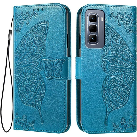 Чохол-книжка для Infinix Hot 50 Pro+ 4G, Butterfly, м'яти