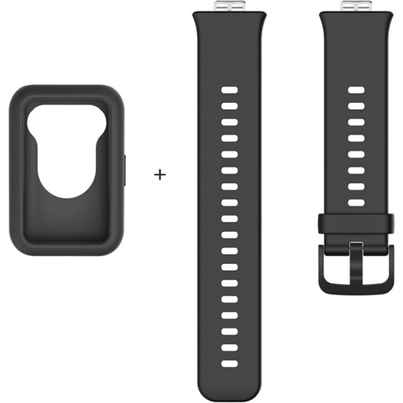 Прозорий ремінець з футляром до Huawei Watch Fit, Black
