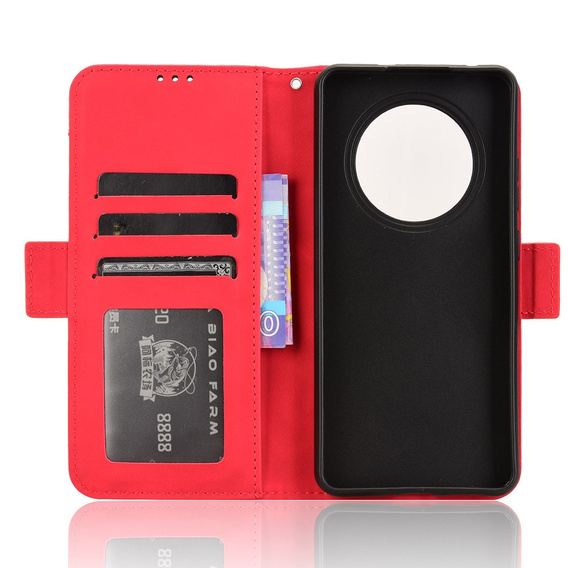 Откидной чехол для Oppo Reno 12FS / 12F, Card Slot, красный