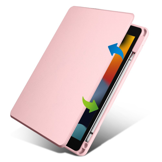Чехол для iPad 10.2" 2021/2020/2019 (9/8/7 gen.), с местом для стилуса, поворачивающийся на 360°, розовый