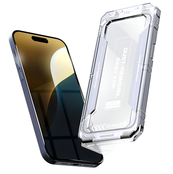 2x Скло захисне загартоване для iPhone 16 Pro Max, ERBORD Easy App Full Screen Protector