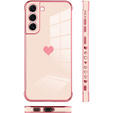 Чехол до Samsung Galaxy S22, Electro heart, розовый rose gold