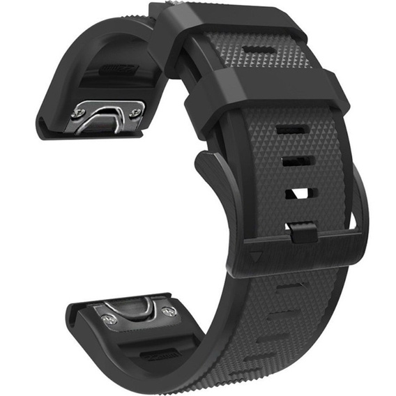 Силиконовый ремешок для Garmin Fenix 5/6/7 Forerunner 945/935, Dark Grey / Black