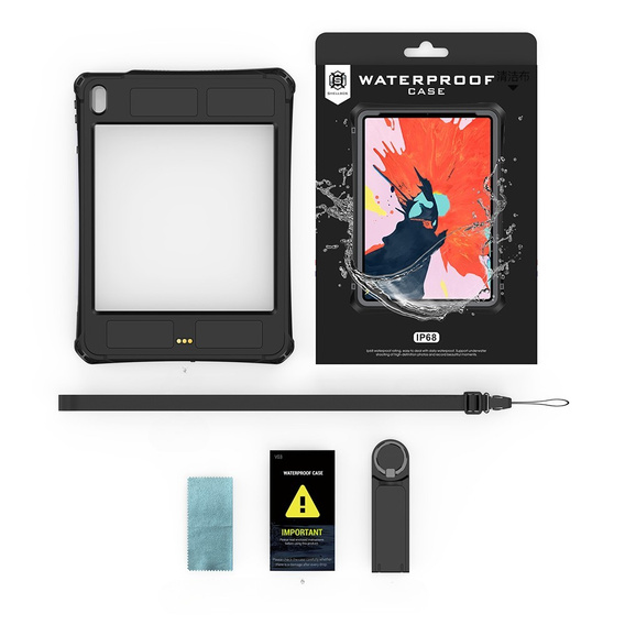Водонепроницаемый чехол SHELLBOX IP68 для Apple iPad Air 11" 6 gen. 2024, чёрный