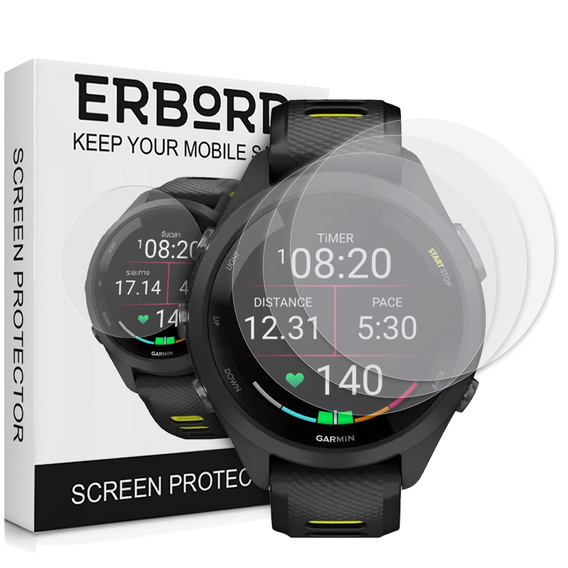 3x ERBORD Гідрогелева фольга для Garmin Forerunner 265S