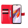 Откидной чехол для Xiaomi Redmi 12C, Crazy Horse Wallet, красный