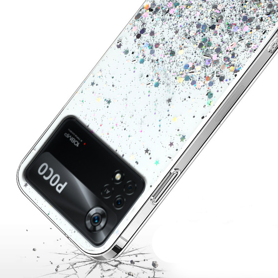 Чoхол до Xiaomi Poco X4 Pro 5G, Glittery, прозорий
