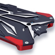 Бронированный чехол для Asus ROG Phone 7 5G, Aluminum Alloy, чёрный / красный