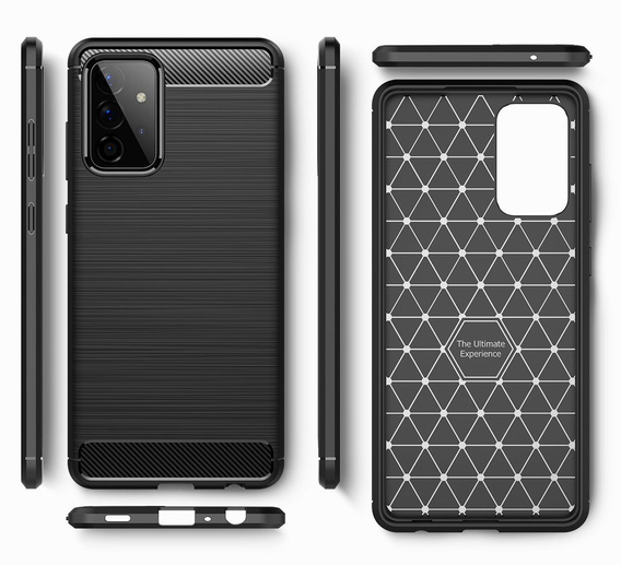 Чoхол до Samsung Galaxy A72 5G / A72 LTE, Carbon, чорний