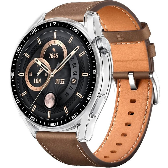 2в1 чохол та захисне скло для годинника Huawei Watch GT 3 46mm, прозорий