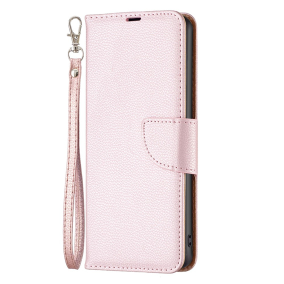 Чохол-книжка для Samsung Galaxy A25 5G, Wallet Litchi Leather, рожевий + скло 9H 