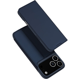 Чехол Dux Ducis для iPhone 17 Pro, Skin Pro, с клапаном, со слотом для карт, темно-синий