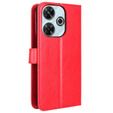 Откидной чехол для Xiaomi Redmi 13, Crazy Horse Wallet, красный