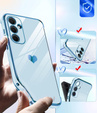 Чехол до Samsung Galaxy A54 5G, Electro heart, синий + 2x стекло 9H