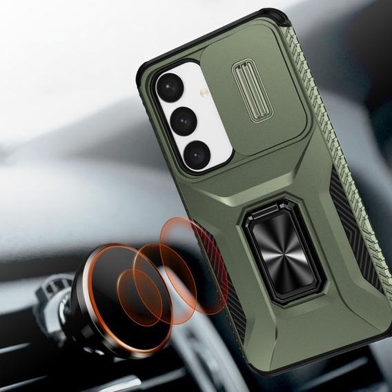 Чехол для Samsung Galaxy S24+ Plus, крышка объектива, зелёный