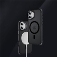 Матовий чохол для iPhone 17, броньований, для MagSafe, димчастий з чорними боковинами