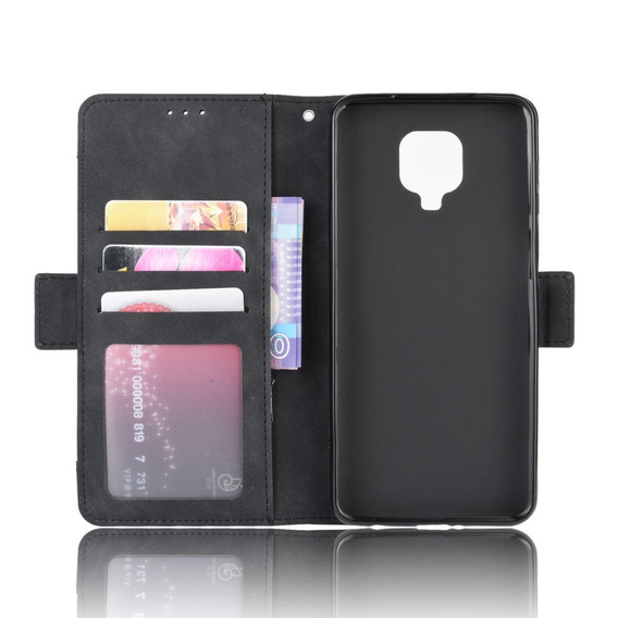 Футляр з клапаном для Xiaomi Redmi Note 9S/9 Pro/9 Pro Max, Card Slot, чорний