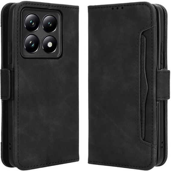 Футляр з клапаном для Xiaomi 14T Pro, Card Slot, чорний